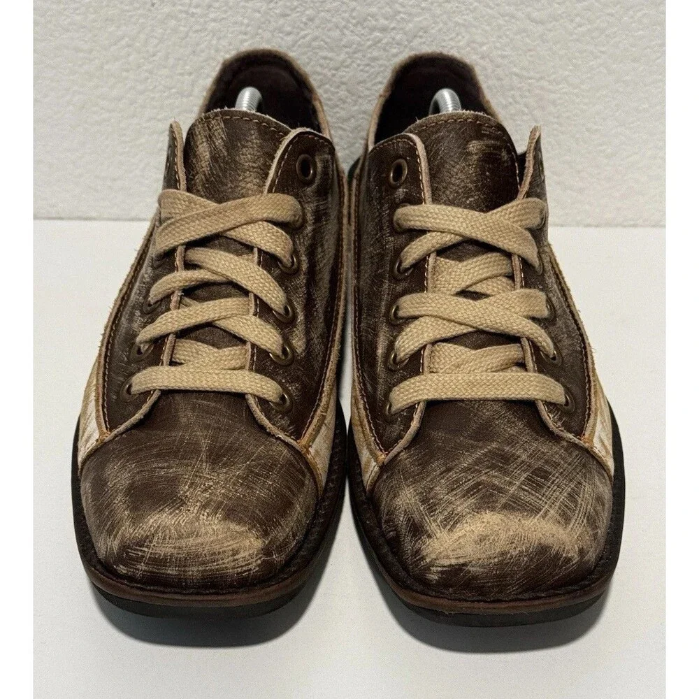 John Fluevog Brown Canvas Low-Top Sneakers